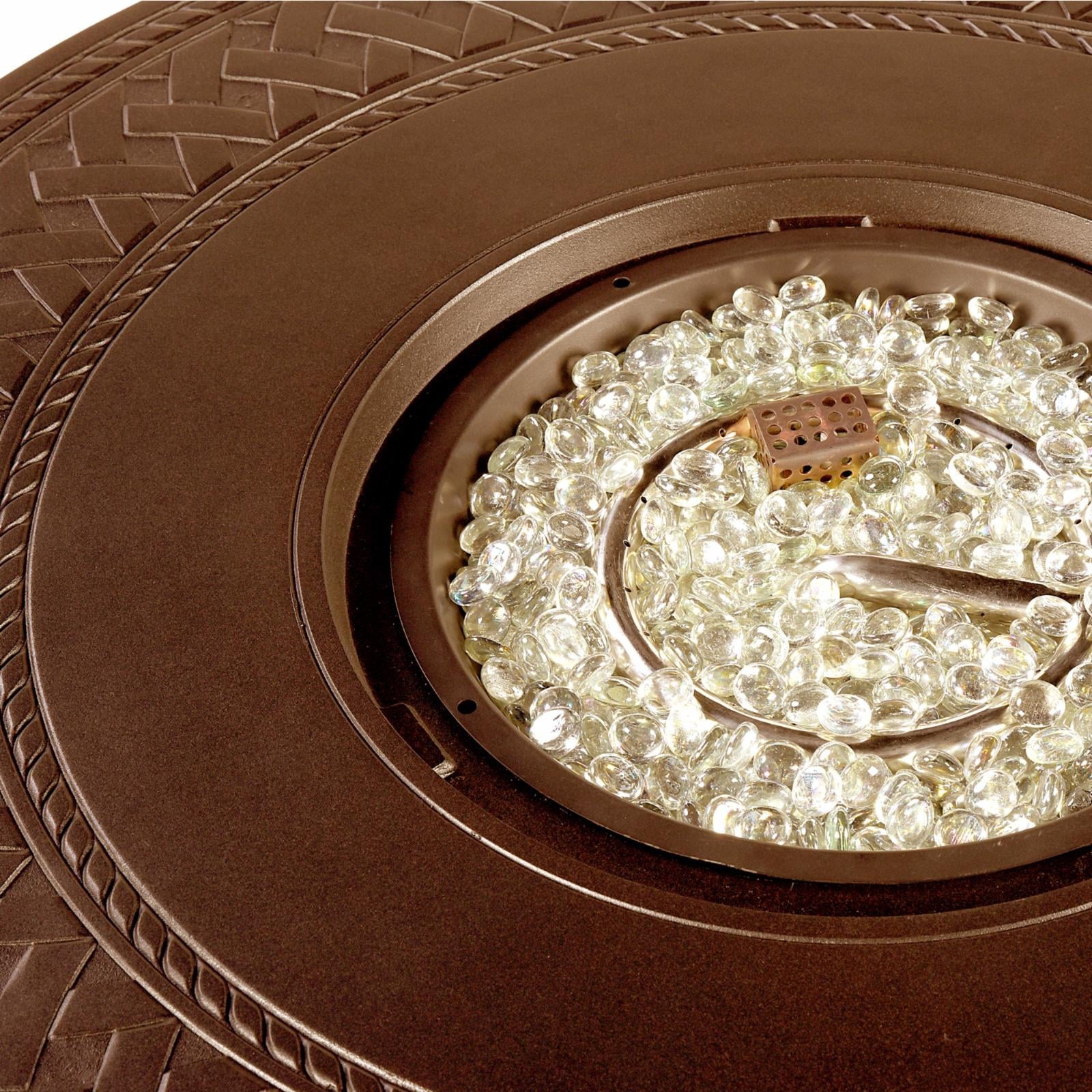 Oakland Living Ritz 34 in. Round Propane Fire Pit Table - Copper