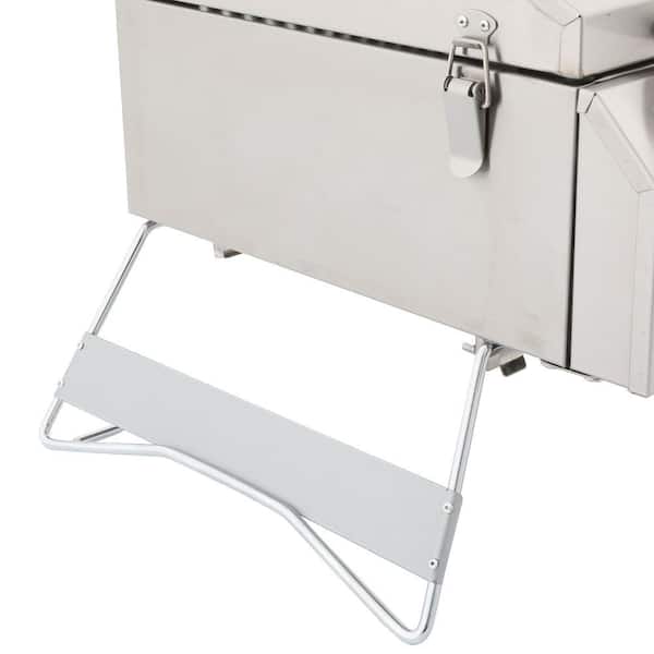 2-Burner Portable Propane Gas Table Top Grill in Stainless Steel