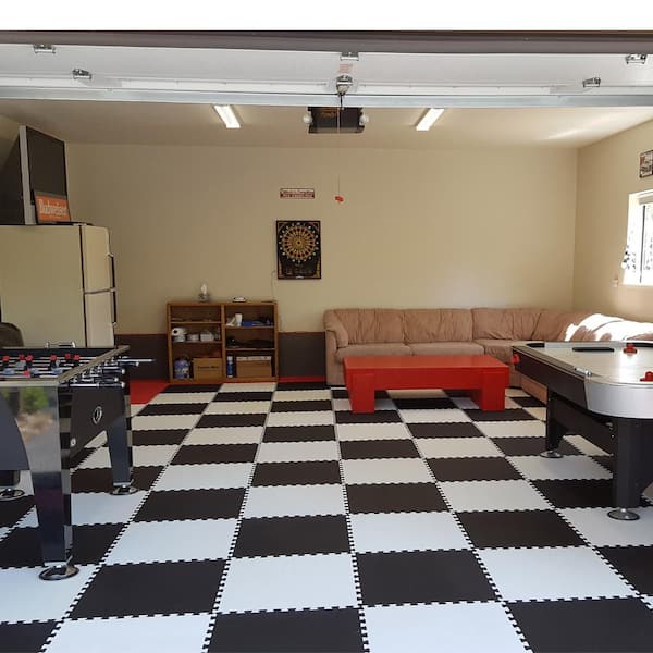 Premium White 24 in. W x 24 in. L Foam Kids and Gym Interlocking Tiles (58.1 sq. ft.) (15-Pack)