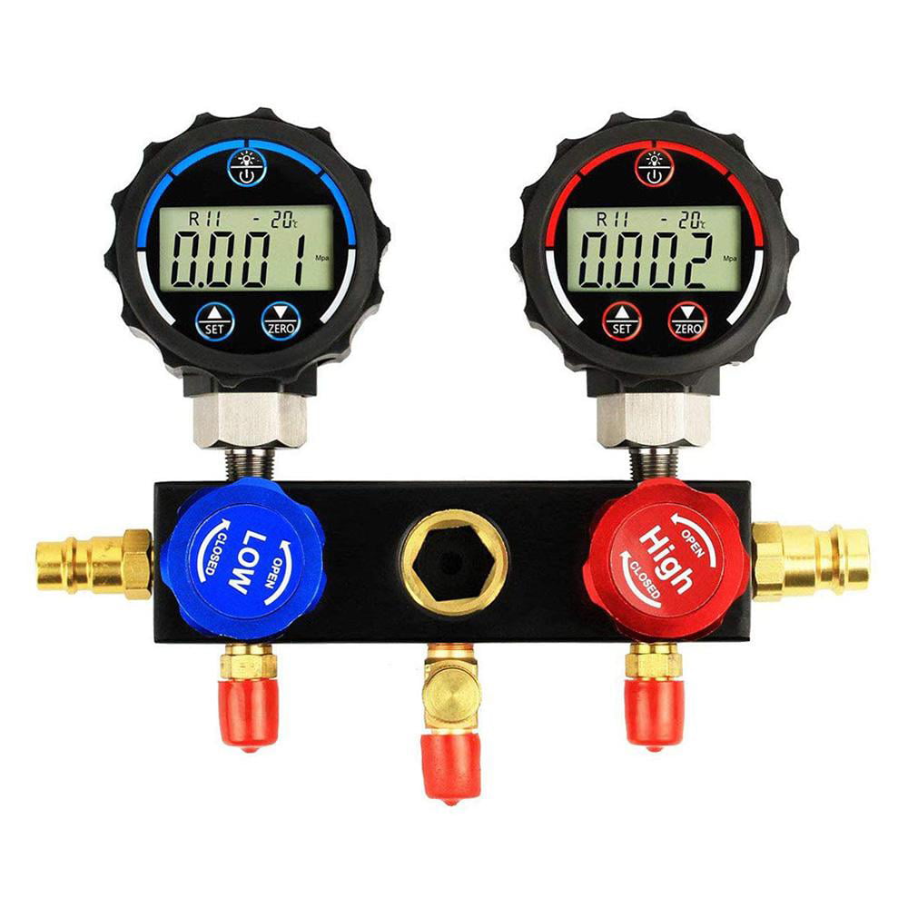 Elitech DMG-1 Digital AC Manifold Gauge Set with R410a Adapter