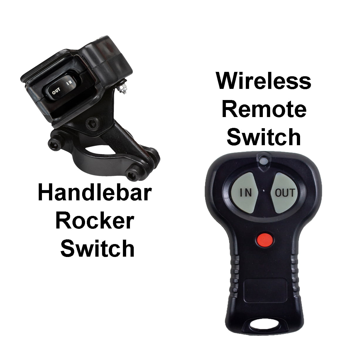 MotoAlliance VIPER Midnight 4500lb ATV/UTV Winch Kit with 50 feet BLACK Synthetic Rope