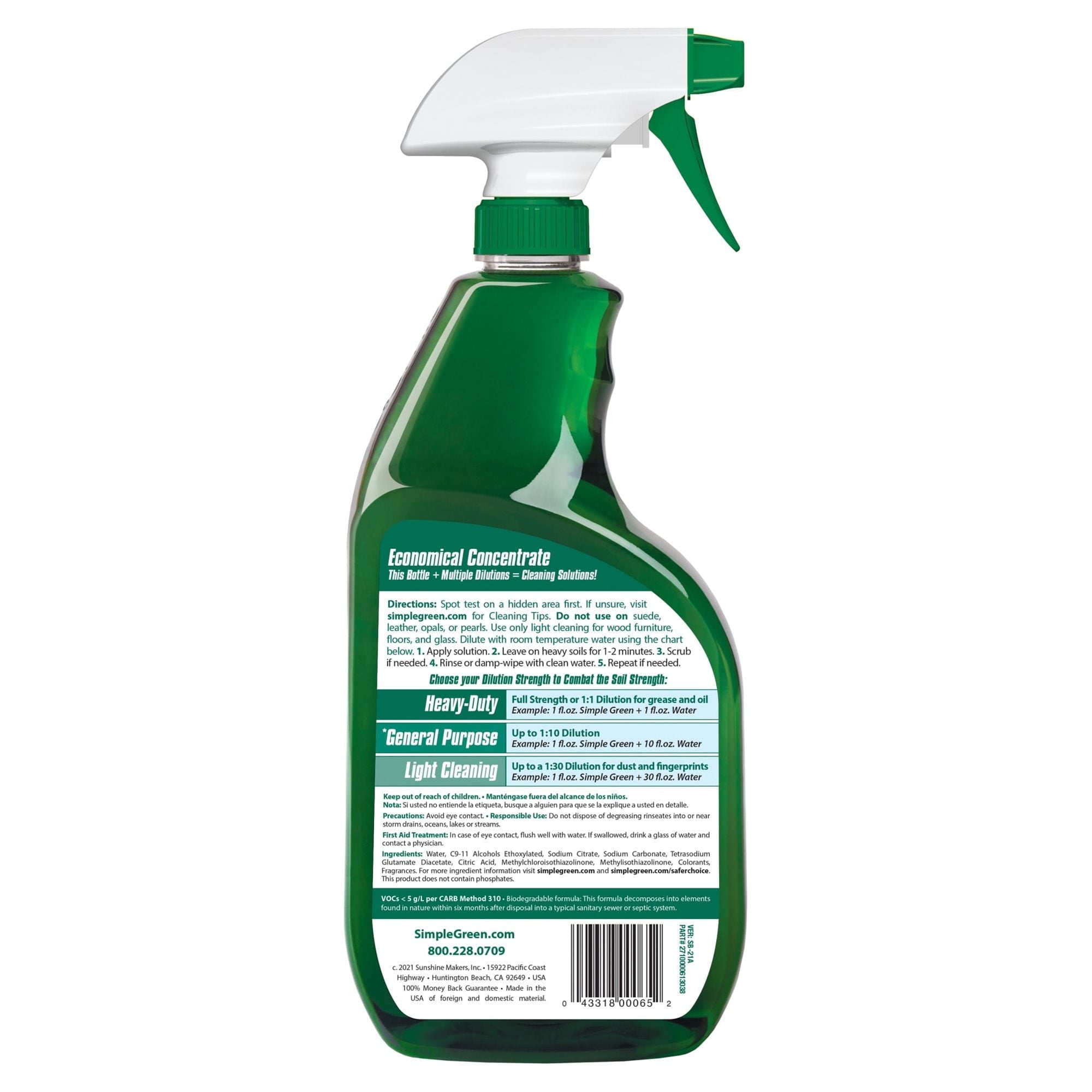 Simple Green All-Purpose Cleaner Concentrate, Spray Bottle, Original, 32 fl. oz