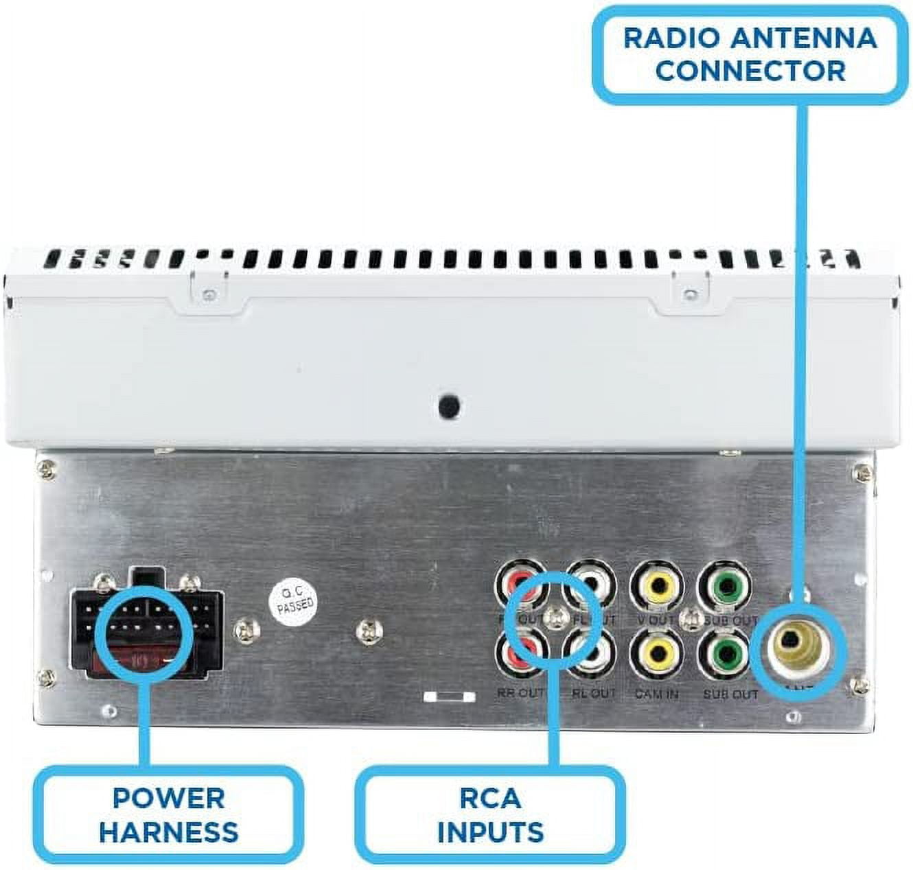 JENSEN CDR462 6.2 inch Double DIN Car Stereo Radio | LED Multimedia Touch Screen | CD & DVD Player | Push to Talk Assistant | Bluetooth | Steering Wheel Control | USB & microSD Ports