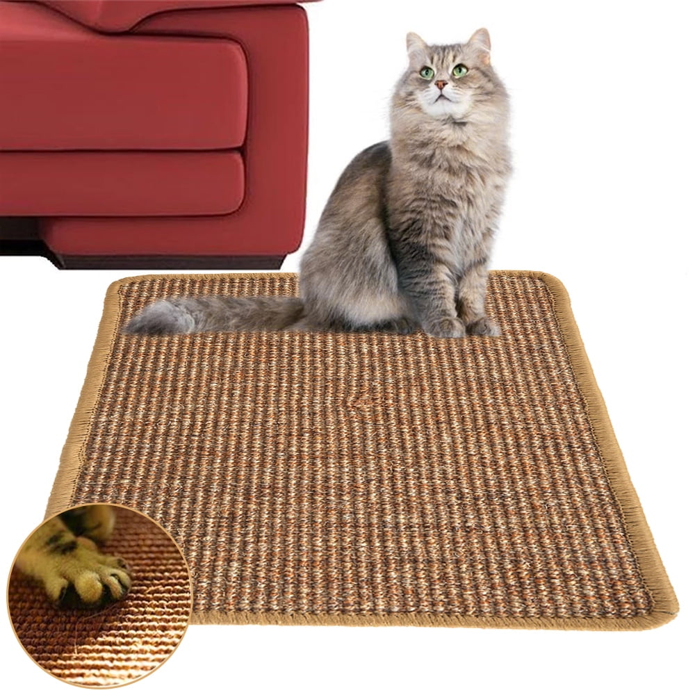 HOTBEST Cat Scratching Mat, Natural Sisal Mat,Anti Slip Cat Scratcher Pad for Protect Carpets and Sofas Durable and Safe Will Not Harm Cat Paws(30 * 40cm)