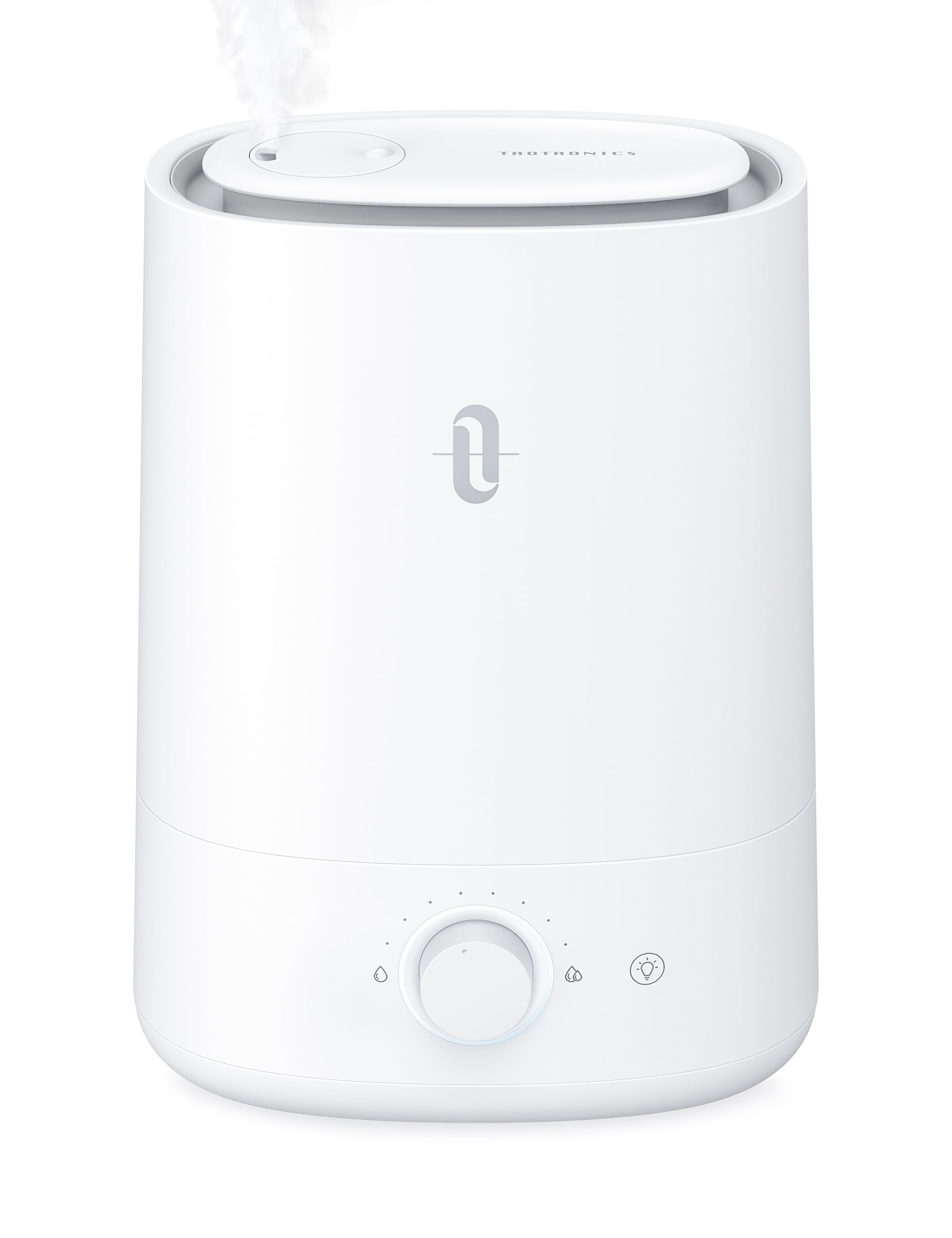 TaoTronics Humidifier, Top Fill 4.5L Ultrasonic Cool Mist Humidifiers with Essential Oil Tray, Nano-Coating, Auto Shut-off for Bedroom, Living Room, Home and Office, 100 sq ft, White