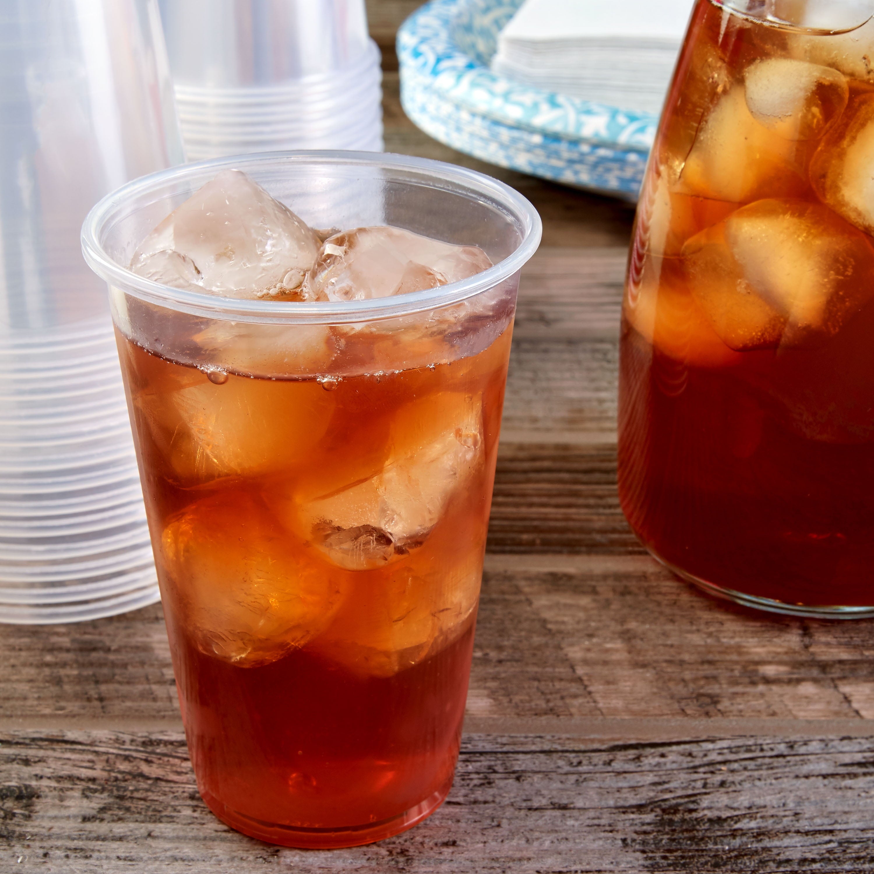 Great Value Everyday Disposable Plastic Cups, Clear, 16 oz, 100 count