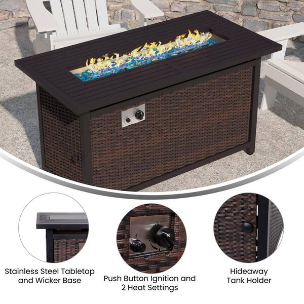 Black Plastic Fire Pit Table