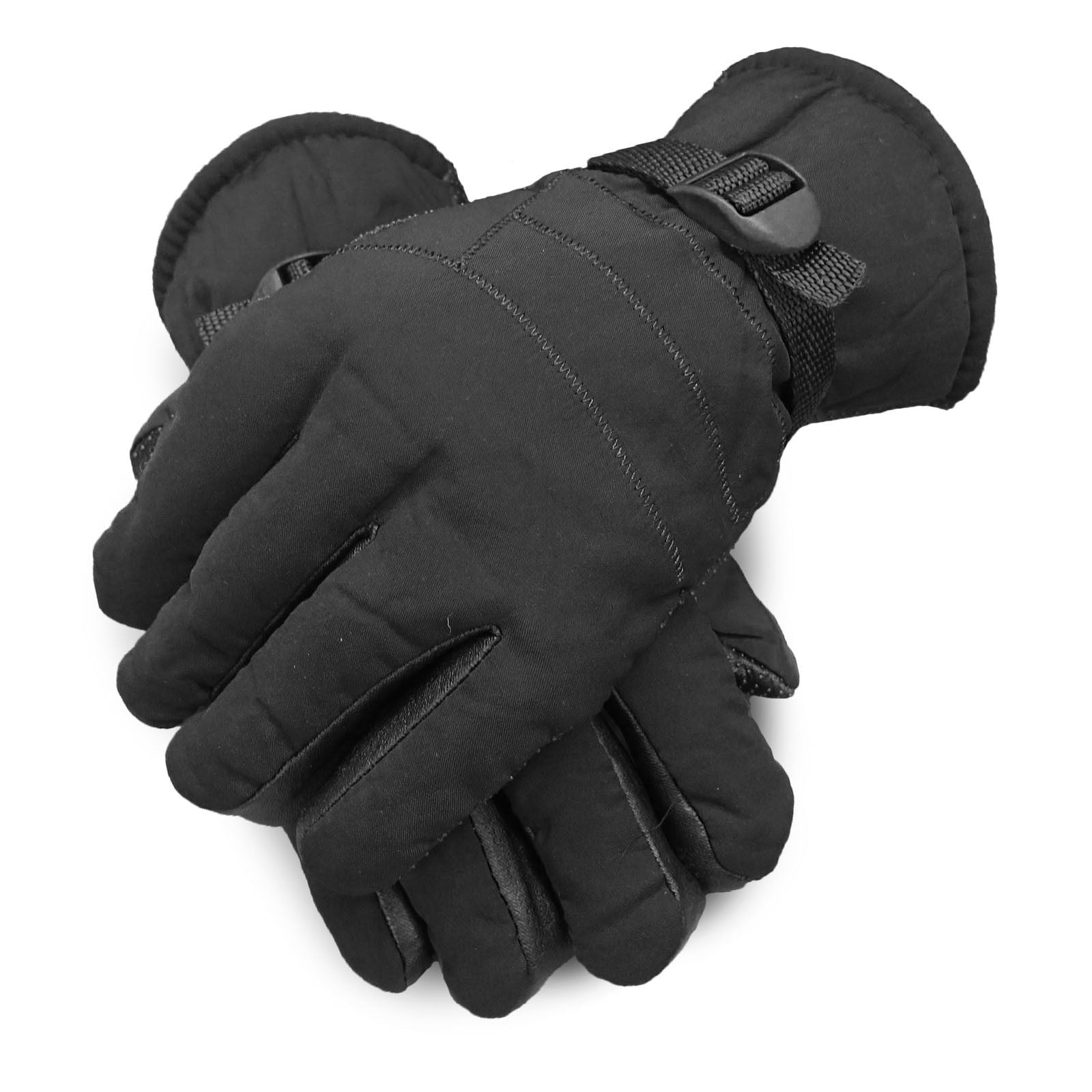 Men's Thinsulate 3M Water Resistant Fully Fleeced Lined Adult Winter Snow Ski Black Men Glove, Male