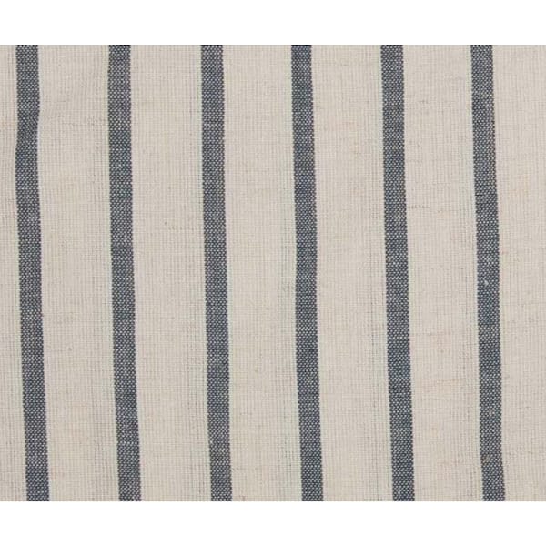 Kaila 16 in. Farmhouse Cream Navy Striped Queen Bed Skirt