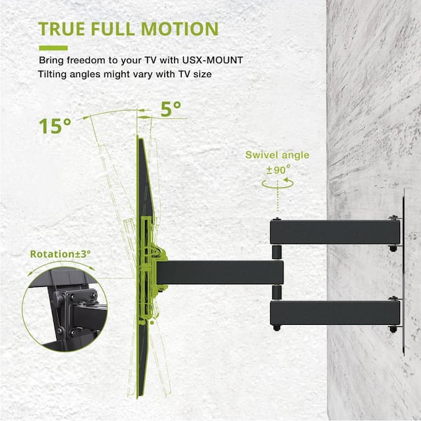 Fixed Low Profile TV Wall Mount Brackets for 26 in. - 55 in. Flat Screen