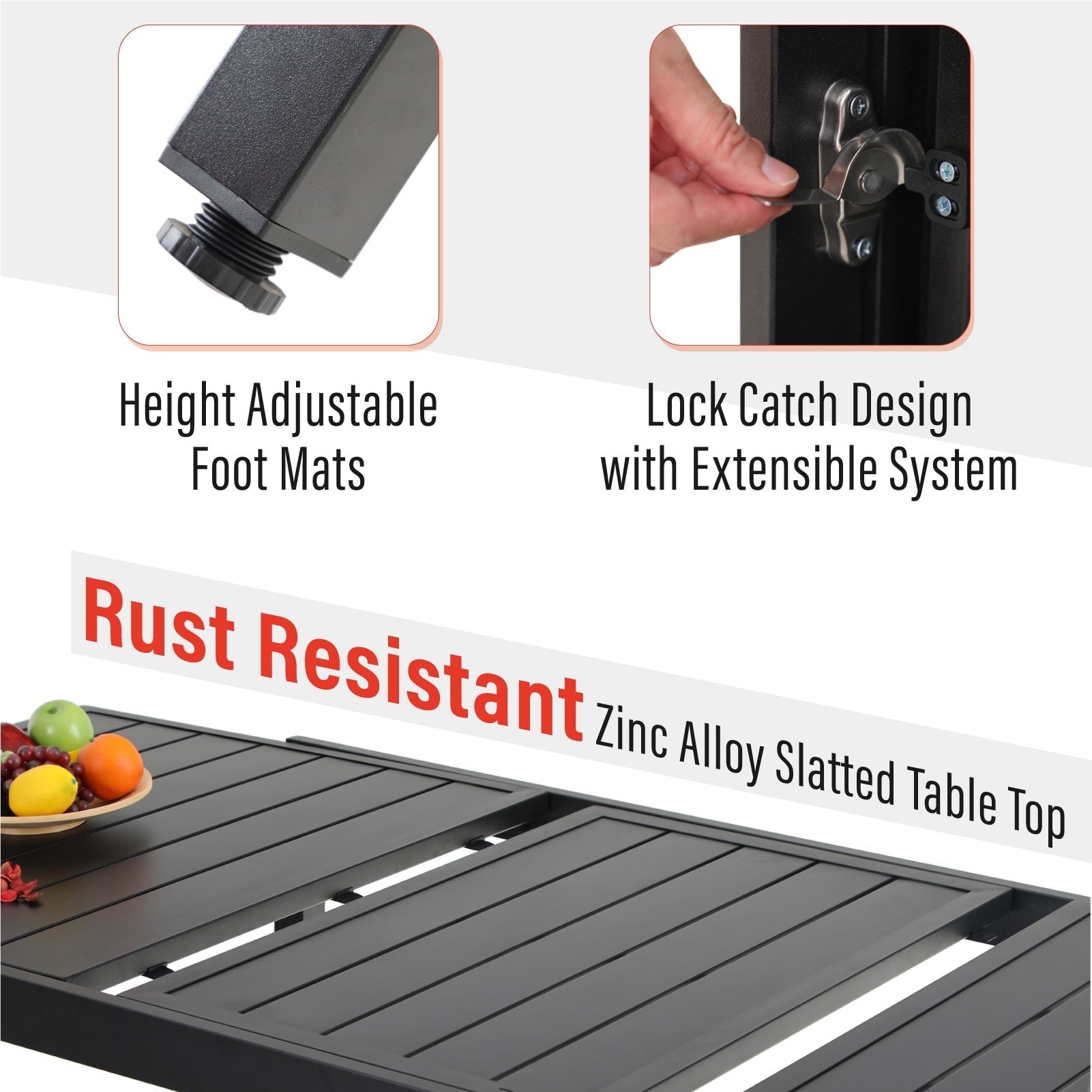 Sophia & William 9 Piece Patio Metal Dining Set Expandable Patio Dining Table and 8 Blue Textilene Chairs