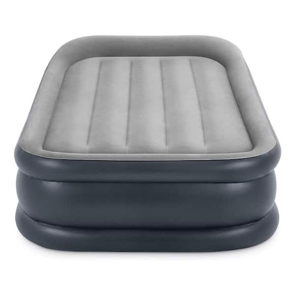 Twin Dura Beam Deluxe Pillow Raised Airbed Mattress with Built in Pump