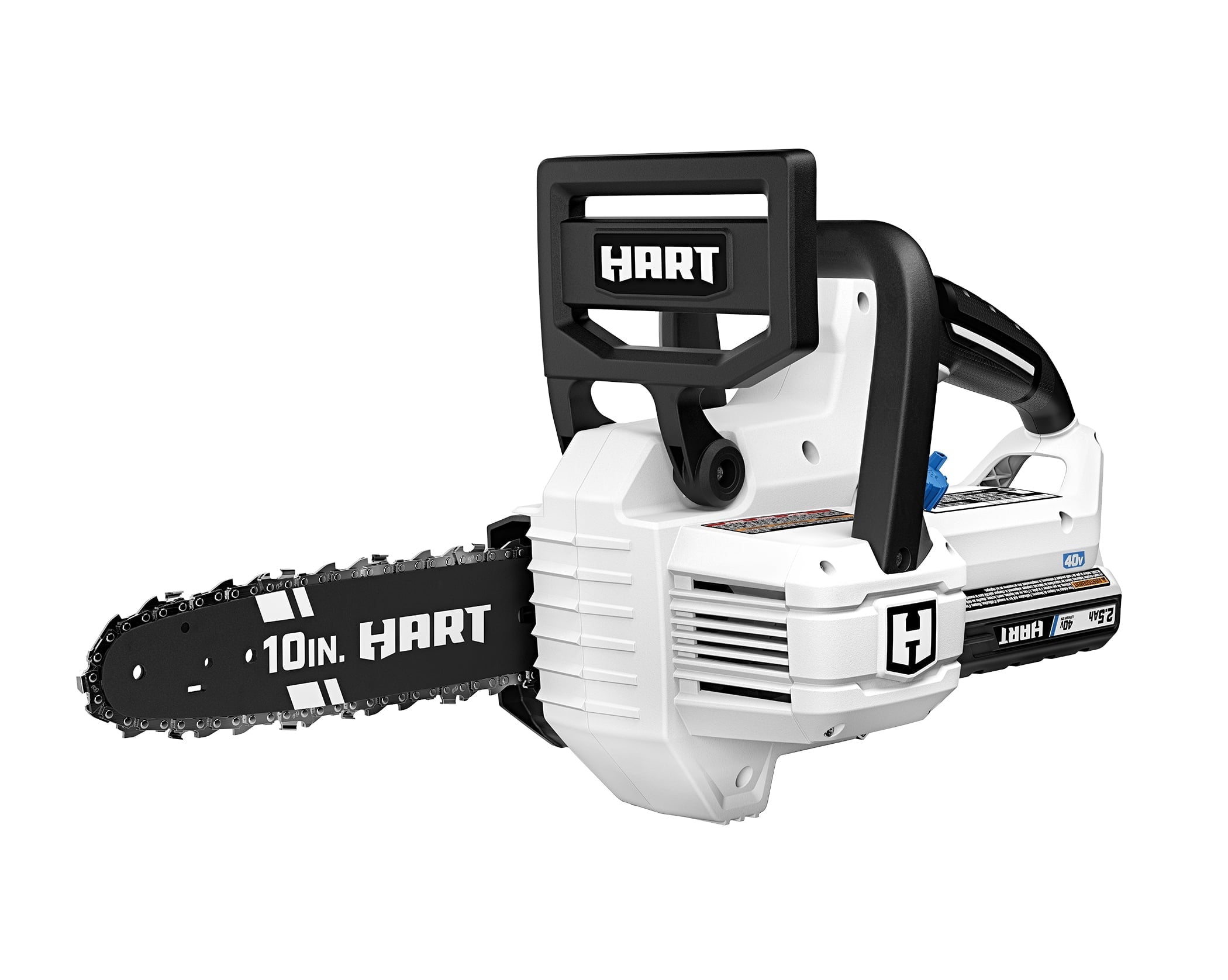 HART 40-Volt 10-Inch Battery-Powered Chainsaw Kit, (1) 2.5 Ah Lithium-Ion Battery