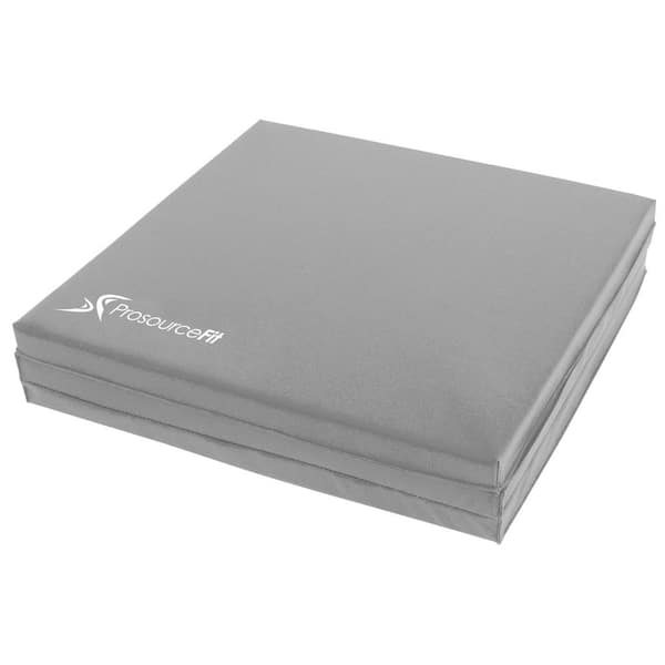 Tri-Fold Folding Thick Exercise Mat Grey 6 ft. x 2 ft. x 1.5 in. Vinyl and Foam Gymnastics Mat (Covers 12 sq. ft.)