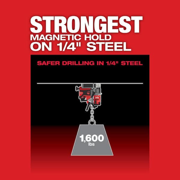 18V Lithium-Ion Brushless Cordless 3/4 in., 1-1/2 in. Magnetic Drill High Demand Kit with Two 8.0Ah Batteries