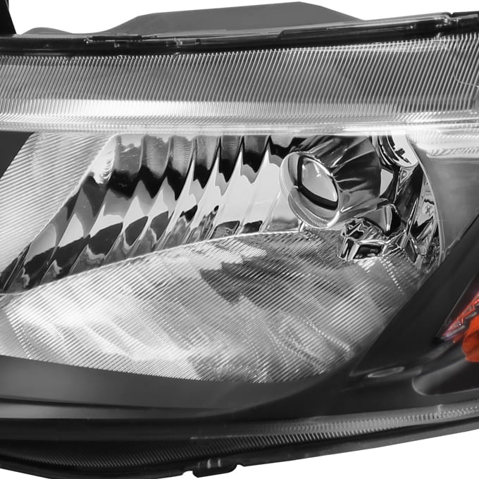 Fits Black 06-11 Honda Civic Sedan Headlights Lights Left +Right Pair 2006-2011