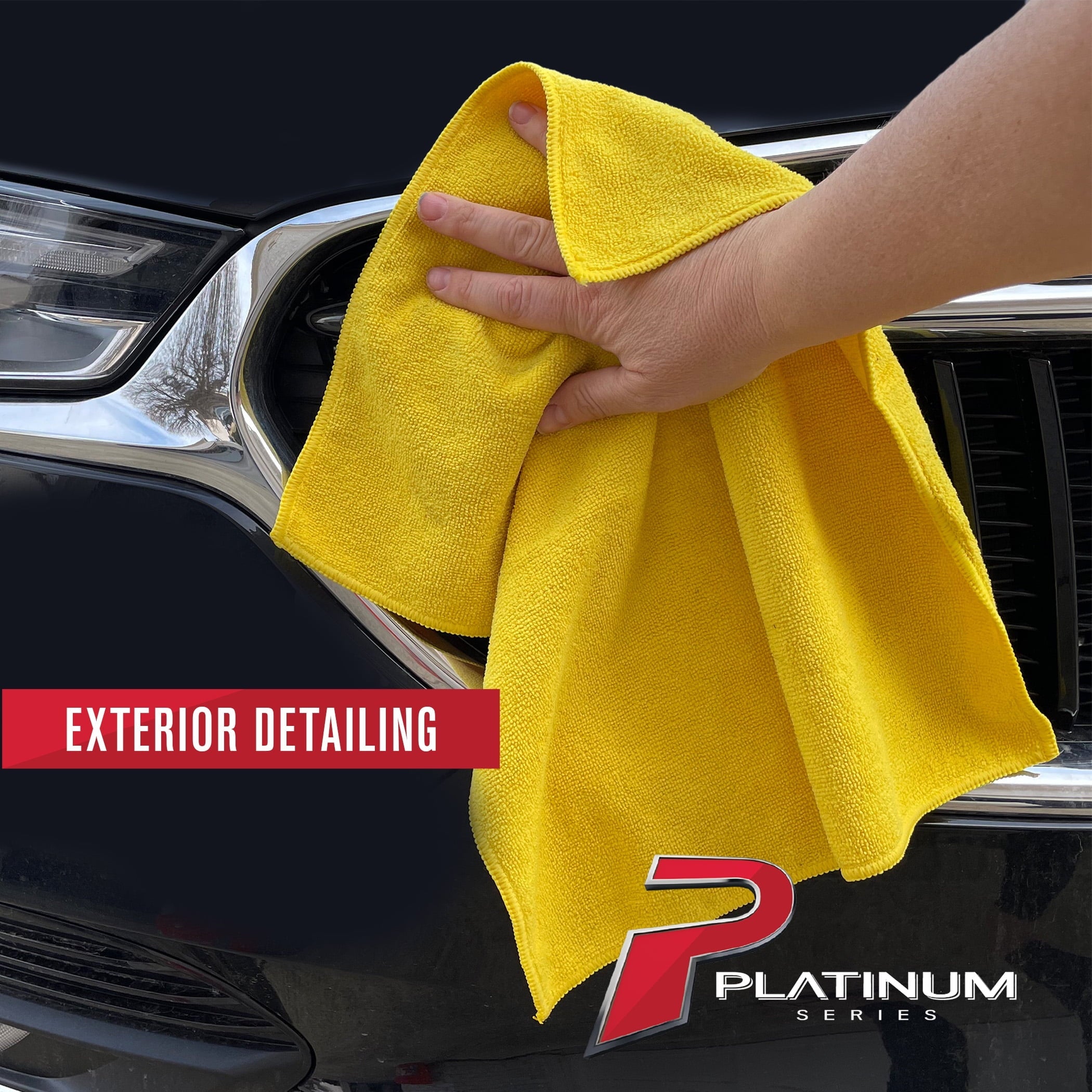 Platinum Series Premium Heavy Duty Multi-Purpose Microfiber Towel, Cleaning, Detailing, 40 Pack, Yellow