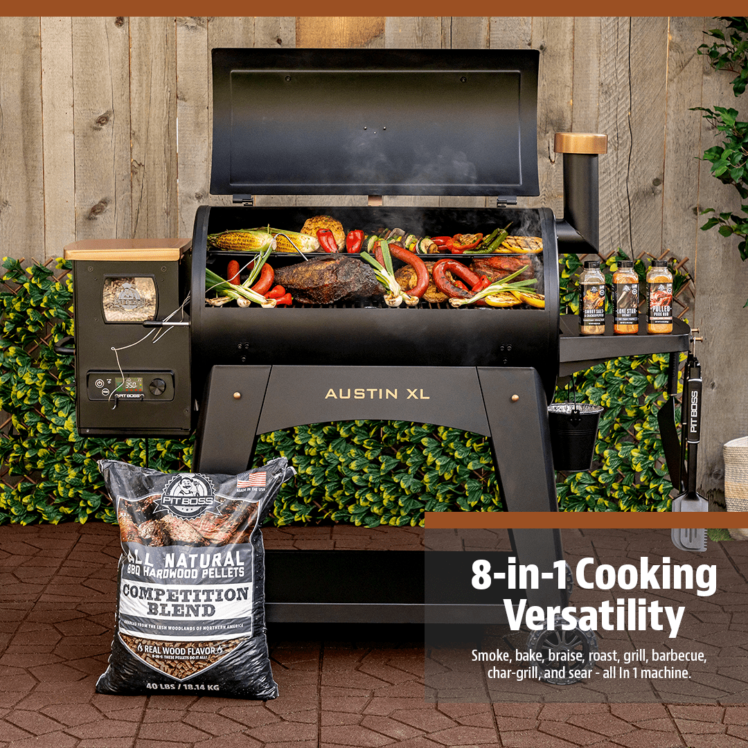 Pit Boss Austin XL 1000 Sq in Wood Fired Pellet Grill and Smoker – Onyx Series