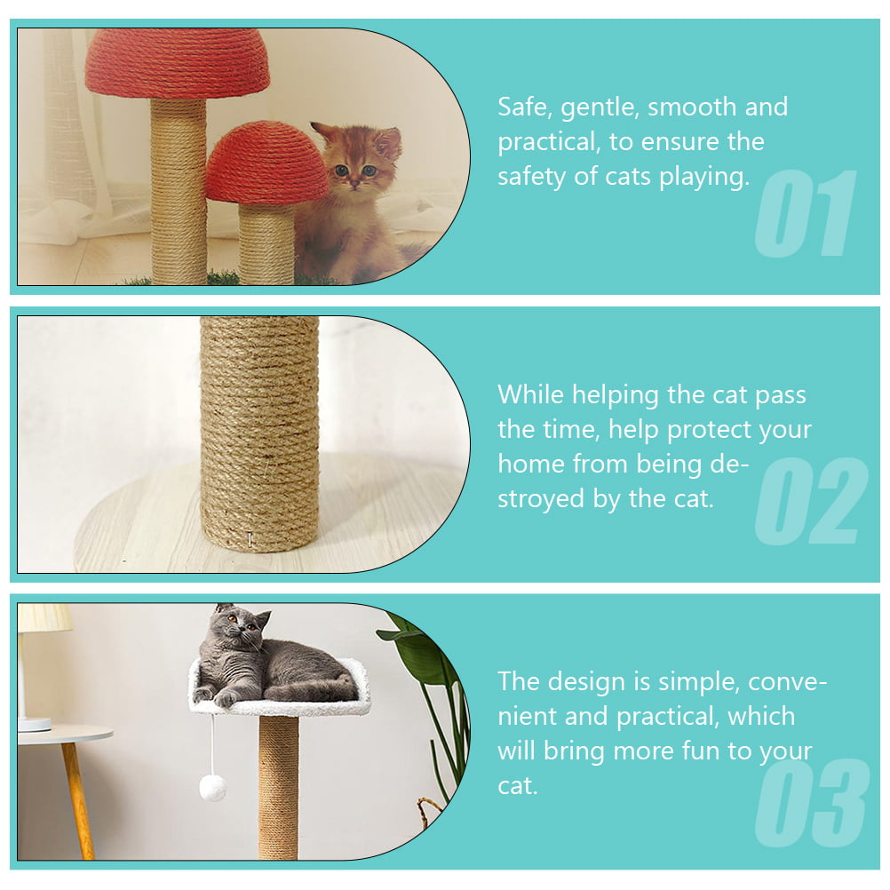 NUOLUX Cat Scratching Post Hemp Rope Cat Climber Cat Tree Scratch Post Replacement