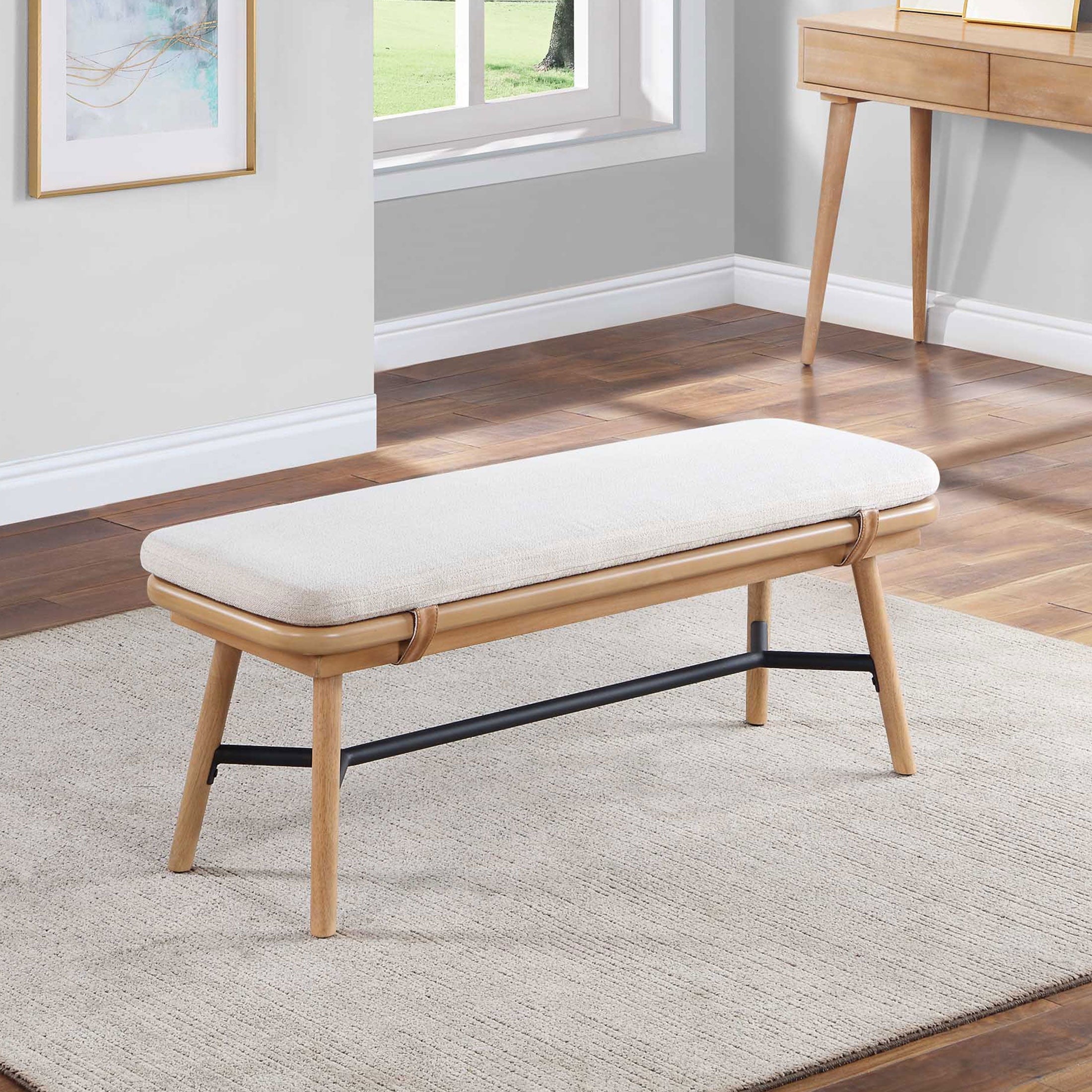Better Homes & Gardens Springwood  Dining Bench, Light Honey