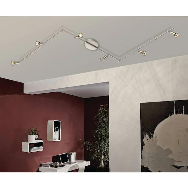 Buzz 2 6.2 ft. 6-Light Matte Nickel Track Lighting Kit