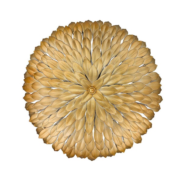 Heather I 20 in. 3-Light Gold Flush Mount