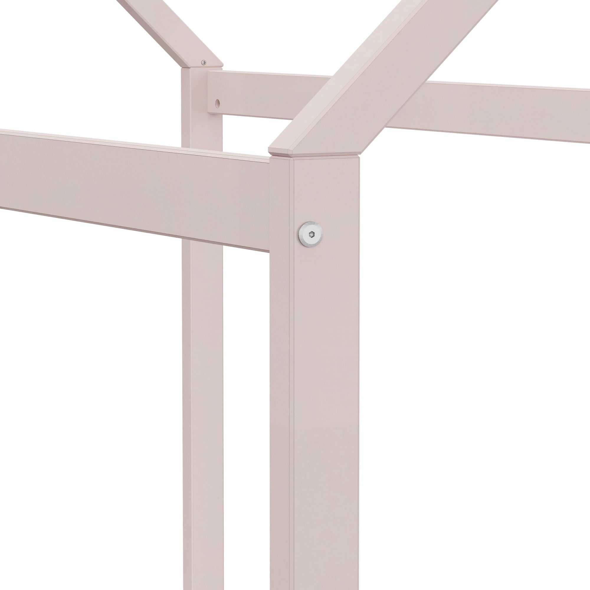 Tate House Canopy Twin Bed, Pink, by Hillsdale Living Essentials