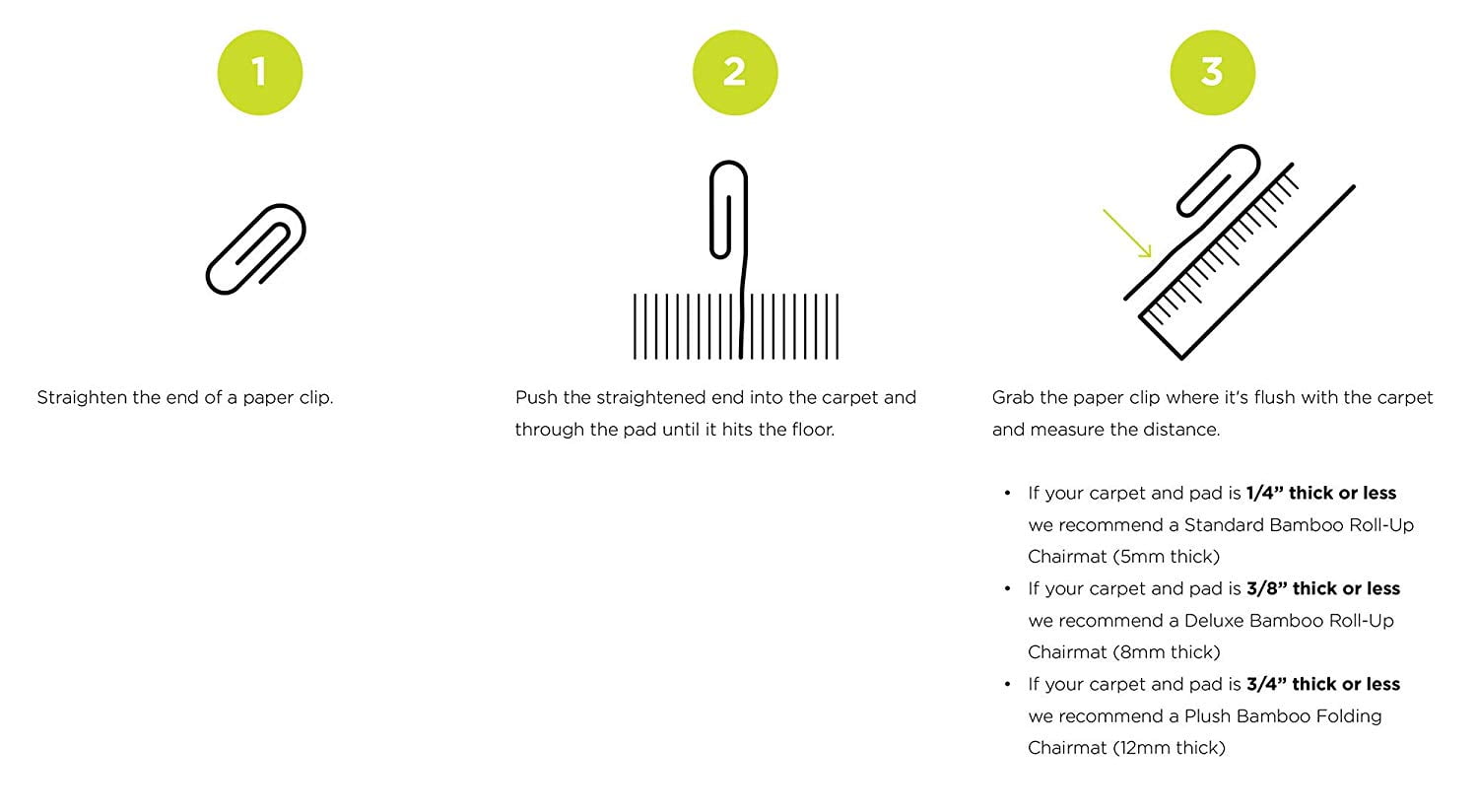 Anji Mountain AMB24054 Bamboo Roll-Up Chairmat- 55 x 57 in.