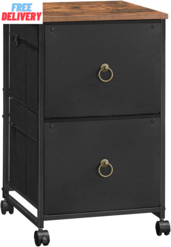 2-Drawer Mobile File Cabinet, Vertical Filing Cabinet, Office Cabinet,