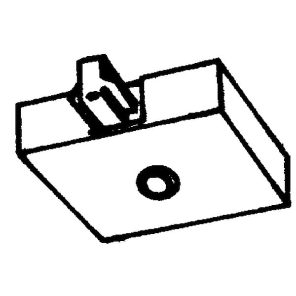 Alpha Trak White Track Lighting T-Bar End Feed Accessory