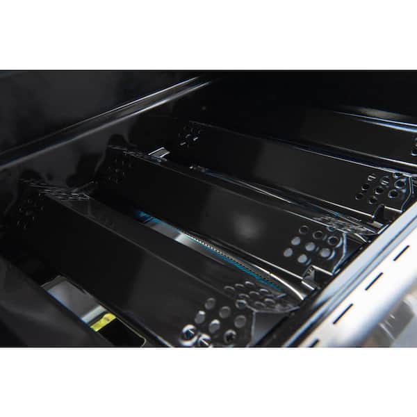 5-Burner Propane Gas Grill in Stainless Steel with Side Burner and Condiment Rack