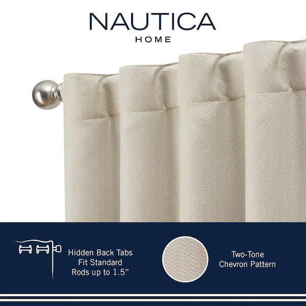 Ultimate Linen Blackout Back Tab Curtain - 38 in. W x 84 in. L (2-Panels)