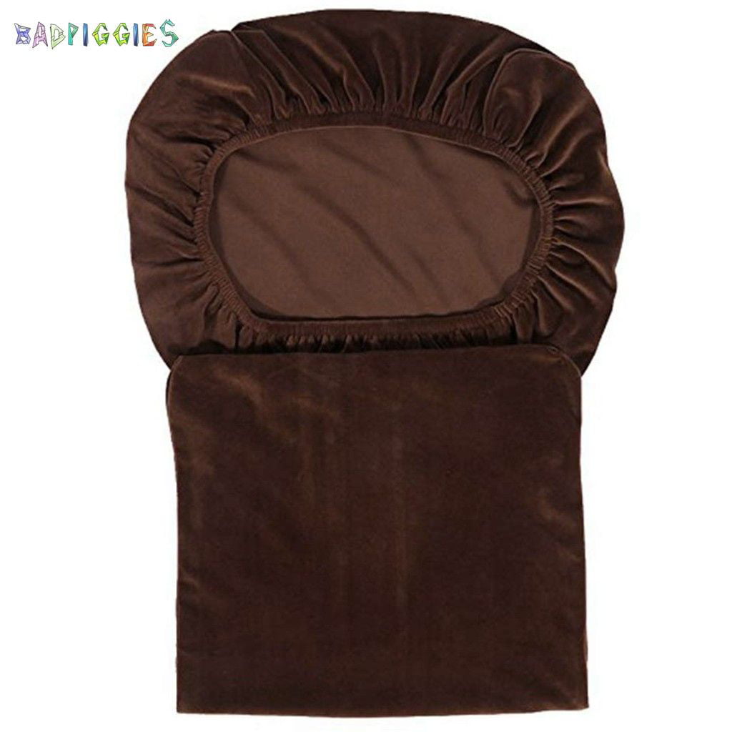 BadPiggies 1 Pack Velvet Stretch Dining Room Chair Covers Soft Removable Dining Chair Slipcovers,Grey