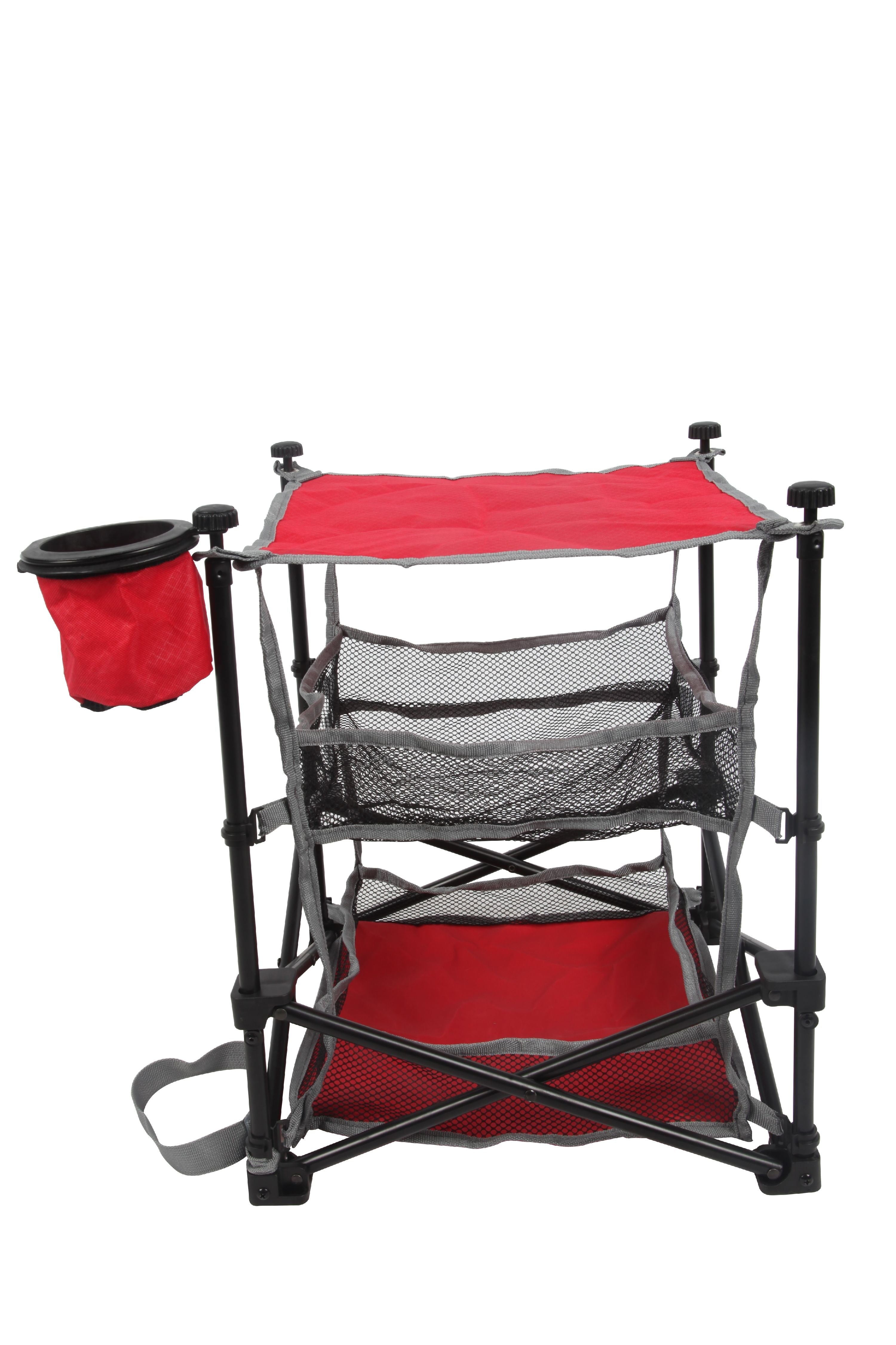 Ozark Trail 3 Shelf Camping Table, Red, 14