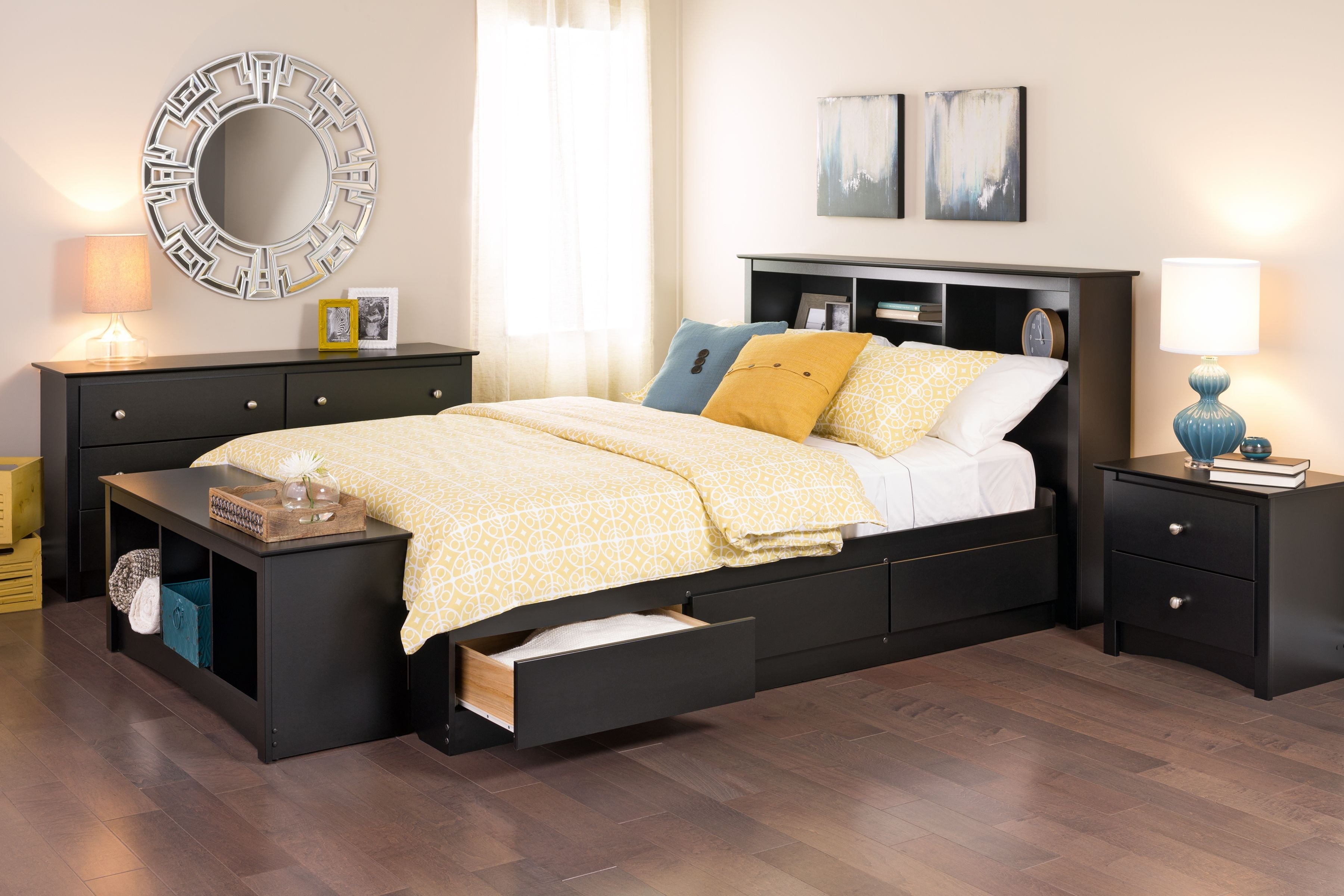 Prepac Sonoma 6 Drawer Wooden Double Dresser, 16