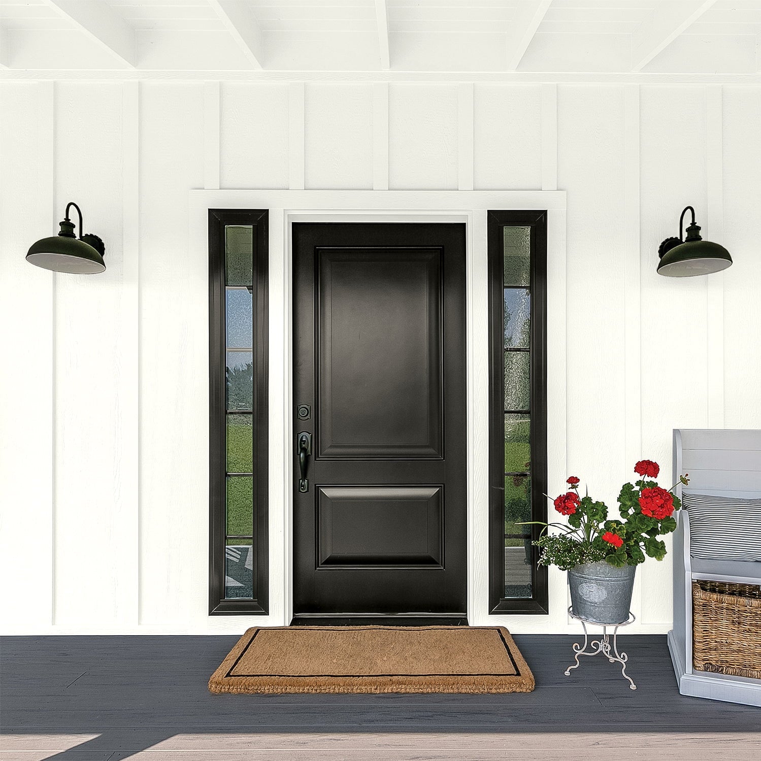 Glidden Fundamentals Exterior Paint Gypsum / Off-White, Flat, 1 Gallon