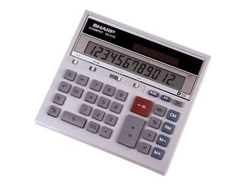 Sharp Calculators 12 Digit Commercial Desktop Calculator with Kickstand, Grey (QS2130)
