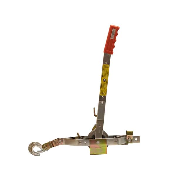 1,500 lb. 3/4 Ton Capacity 10:1 Leverage Rope Puller Come Along Tool with 100 ft. of Highway Approved Rope