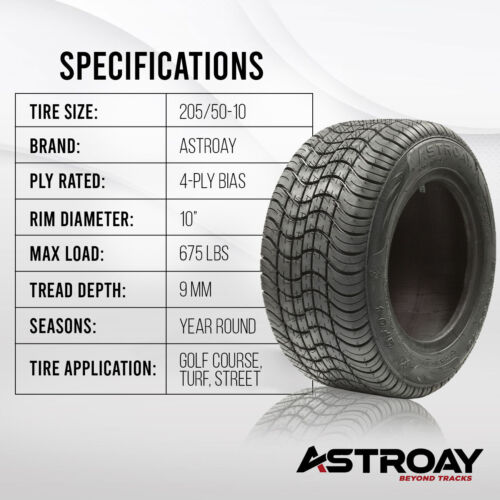205/50-10 Astroay GF04 Golf Cart Tire