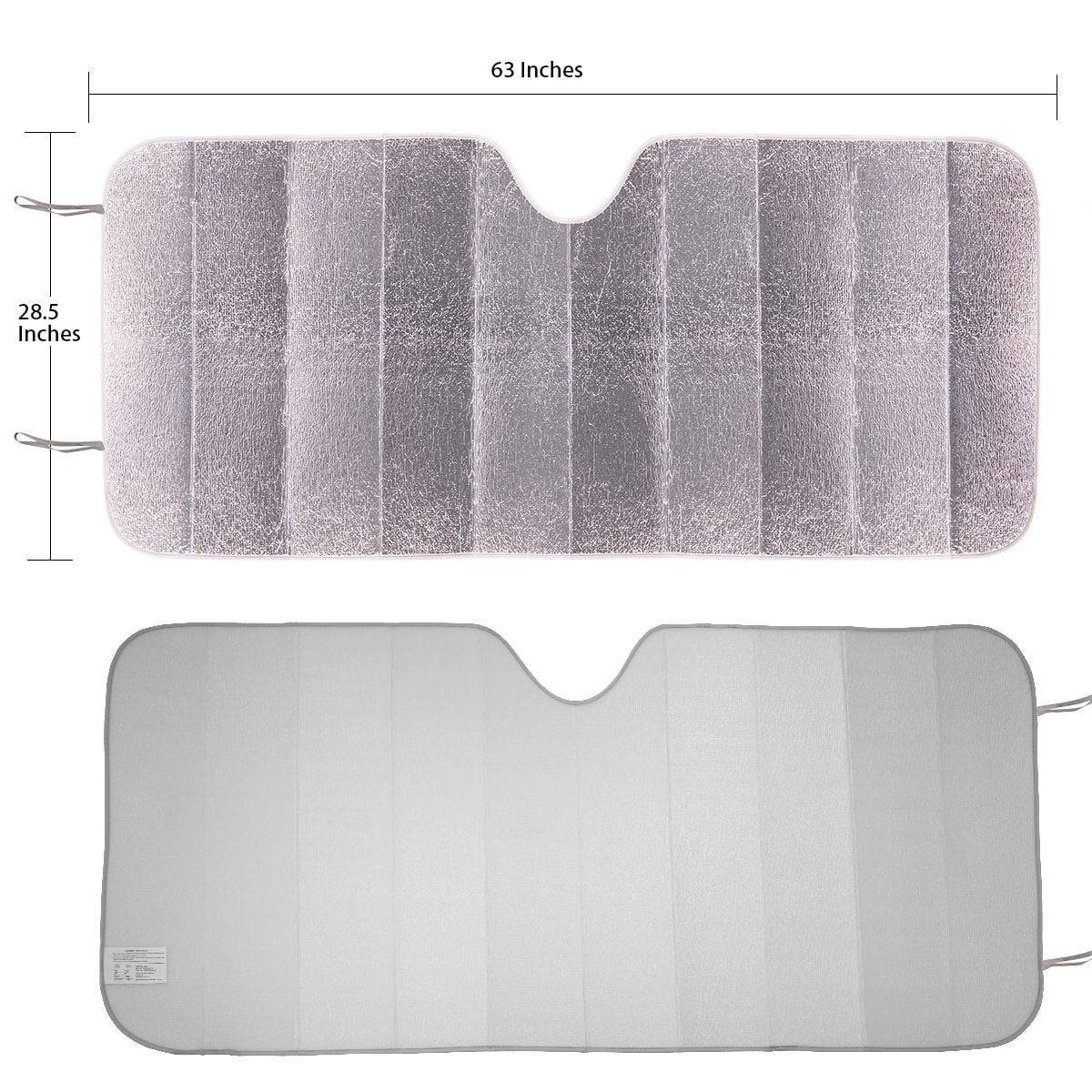 Auto Drive Universal Fit Windshield Silver Sunlight Reflecting Accordion Sunshade AD021700S-1 1 Pack, 63