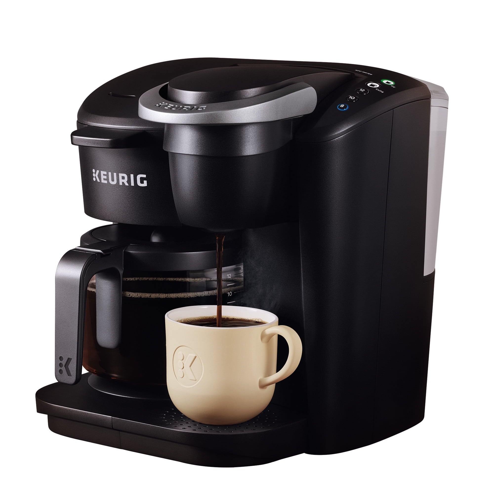 Keurig K-Duo Essentials Black Single-Serve K-Cup Pod Coffee Maker, Black