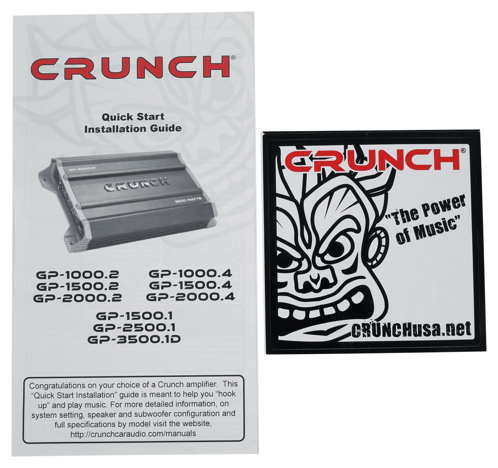 Crunch GP-1000.2 Ground Pounder 1000 Watt 2-Channel Amplifier Car Stereo Amp