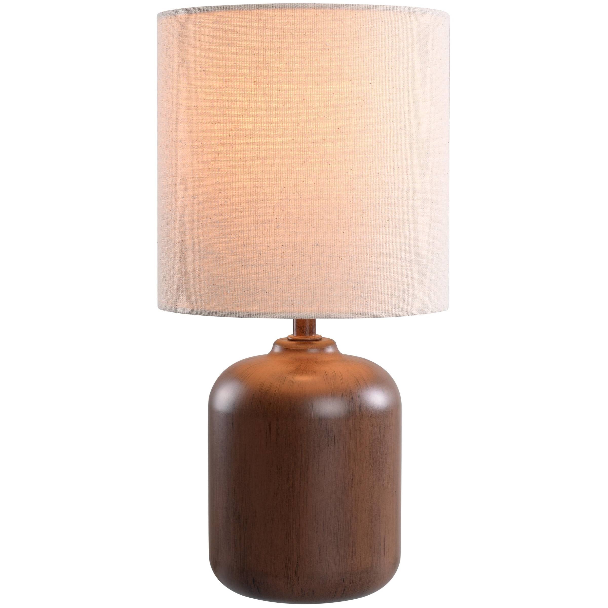 Mainstays Mini Faux Wood Table Lamp with Shade 12.75