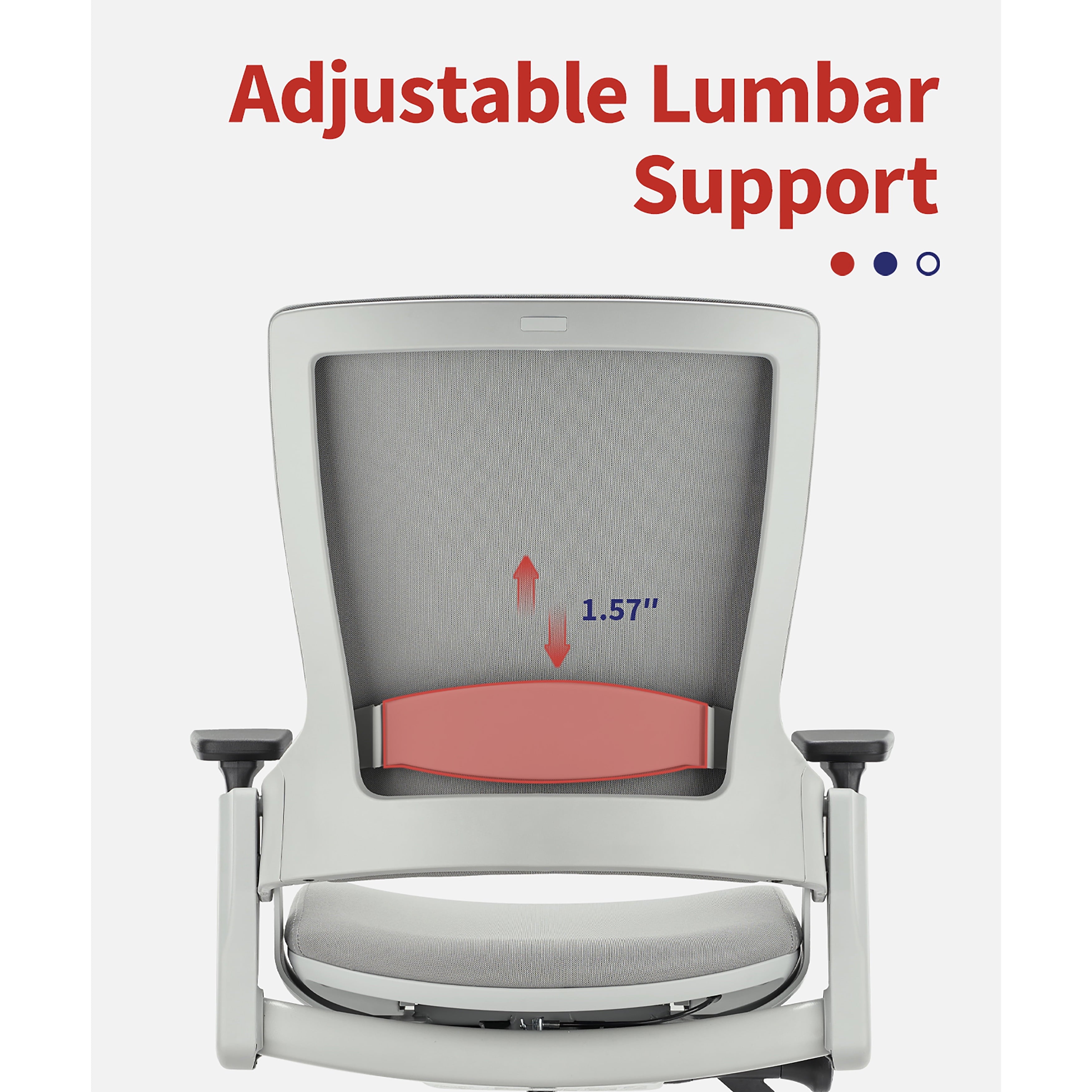 Furniture of America Inek 23.6 in Executive Chair with Adjustable Height & Swivel, 225 lb. Capacity, Gray