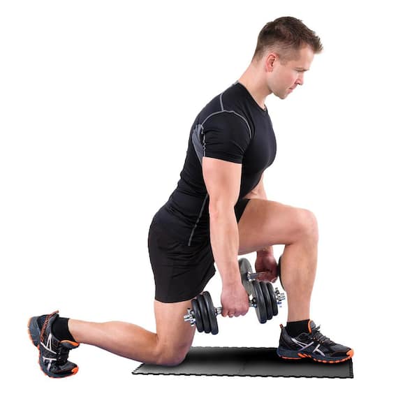 Ultimate Comfort 24 in. x 24 in. Black Foam Garage Flooring (4-Pack)