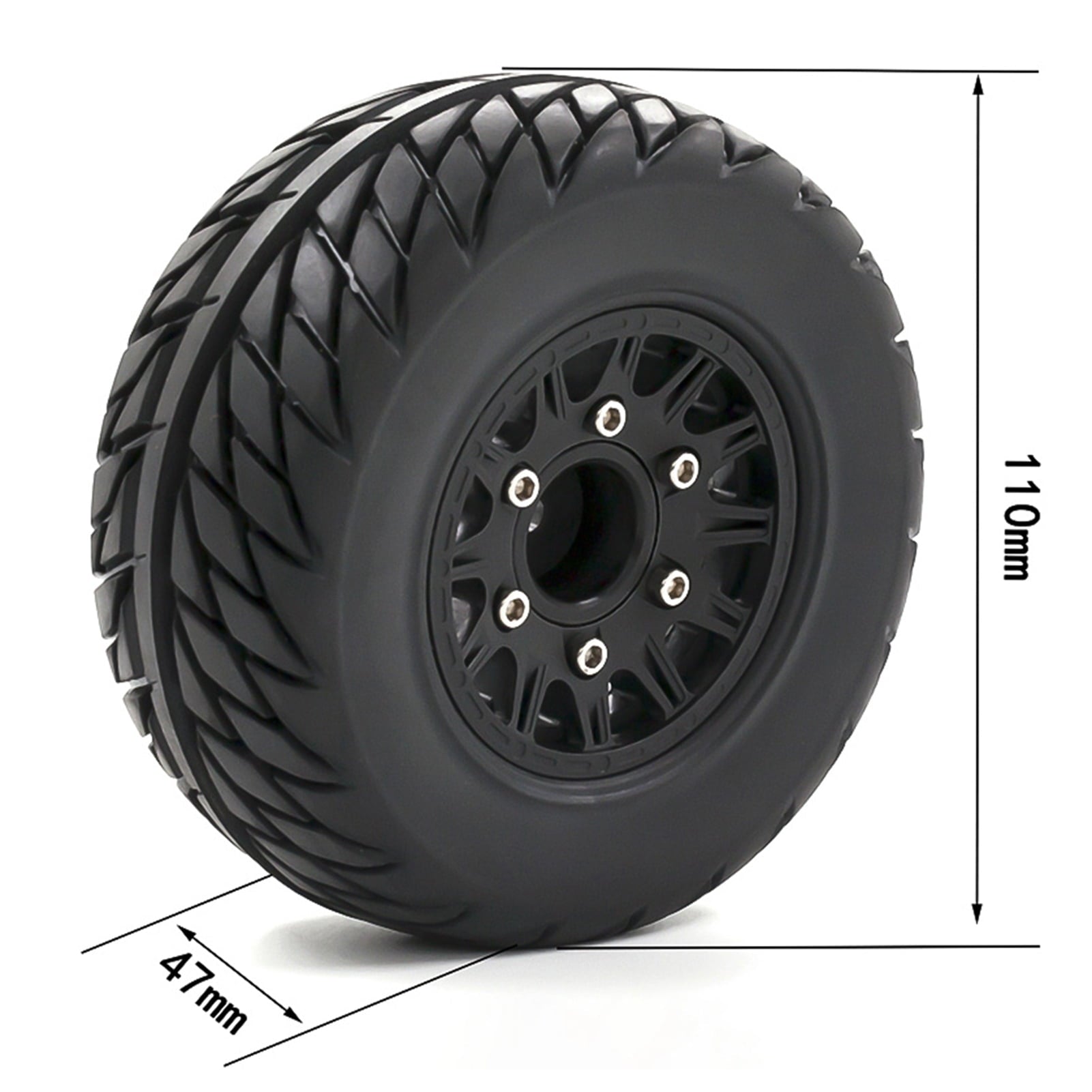 RC Car Tires 4pcs Replacements for 12MM 14MM 17MM ARRMA HSP Tamiya HPI Off-road Vehicle Short Truck