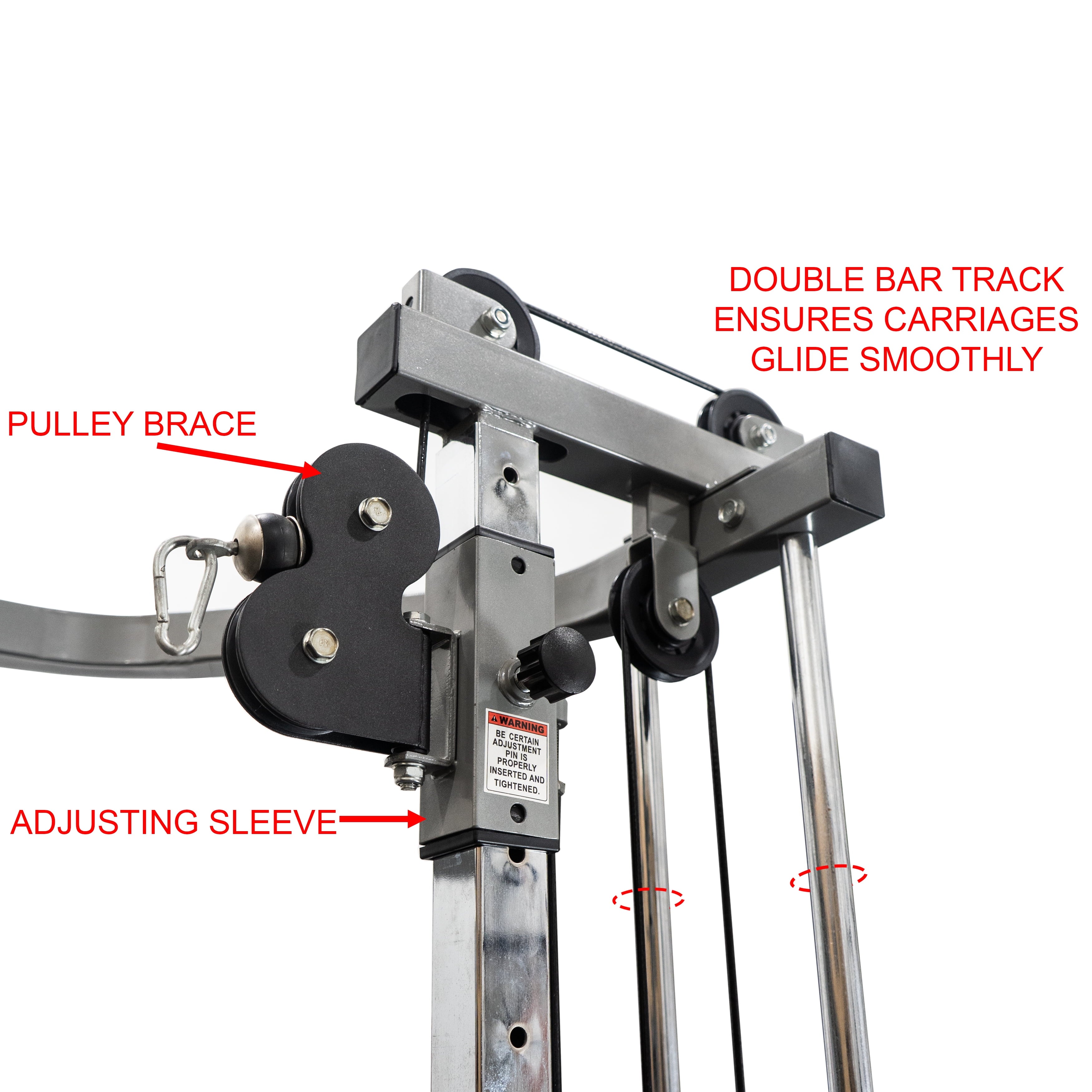 BD-7BCC Power Rack with Lat Pull & Cable Crossover Attachments