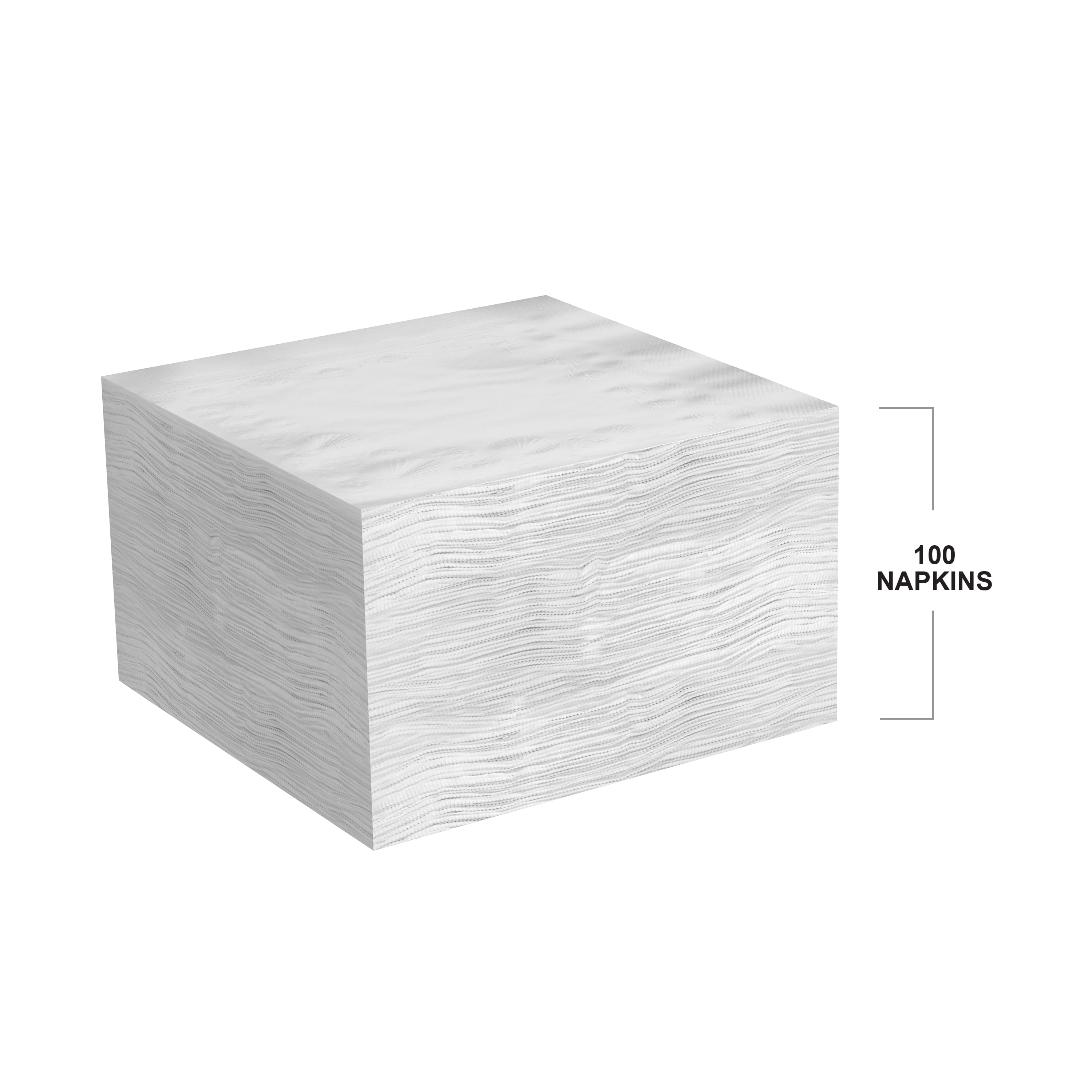 Vanity Fair Everyday Disposable Paper Napkins, White, 100 Count