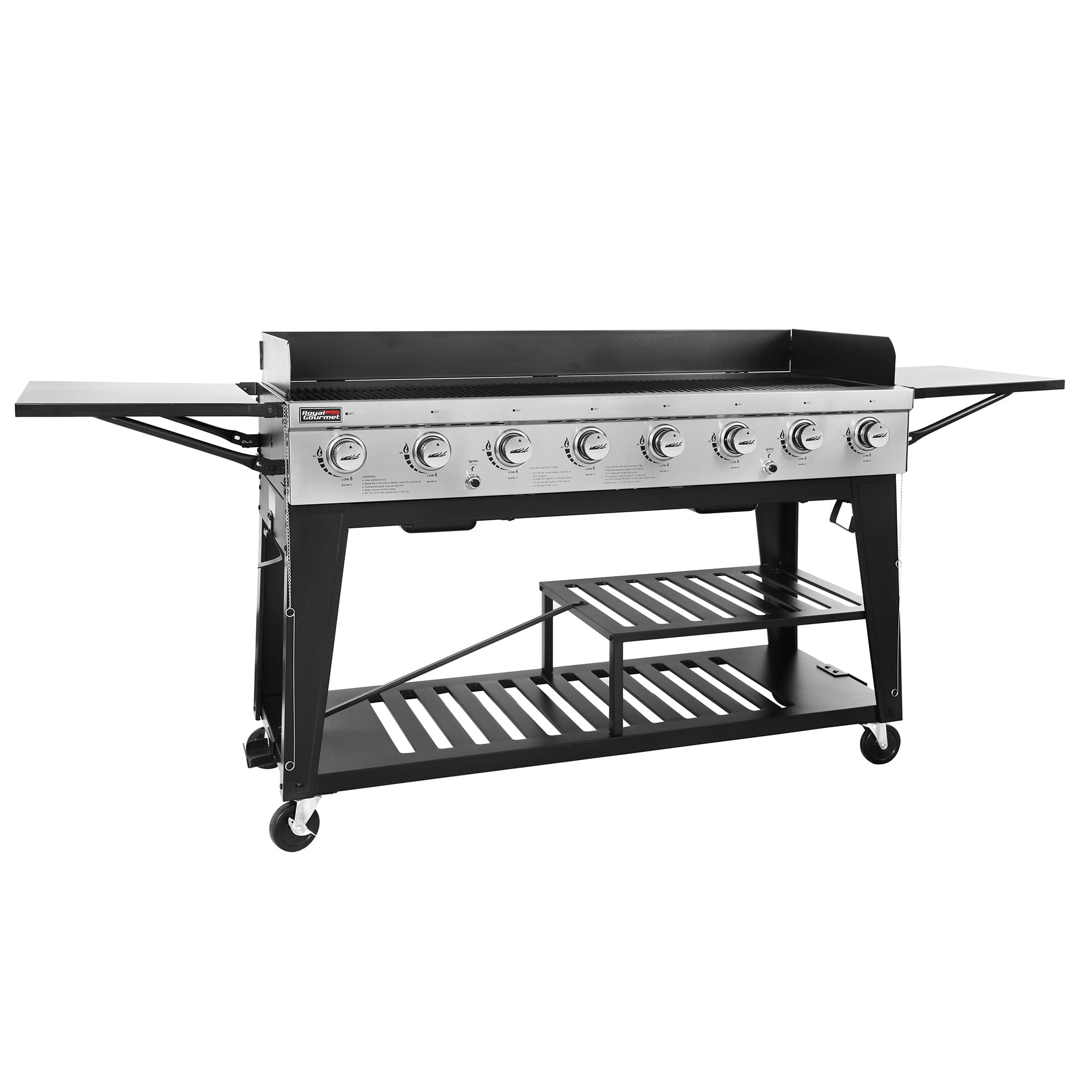 Gourmet GB8001 8-Burner BBQ Gas Propane Grill Outdoor Large Party