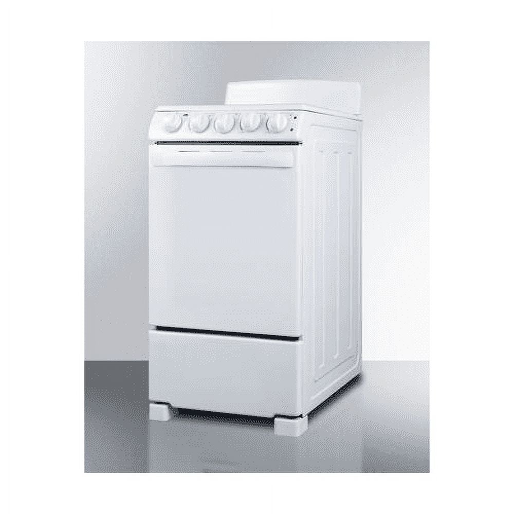 Summit RE203W 20 in. Wide Electric Range, White with Coil Elements - Replaces RE201W